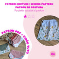 Patron de couture - Pochette à scratch et pochon avec tuto vidéo Chtipops Créations