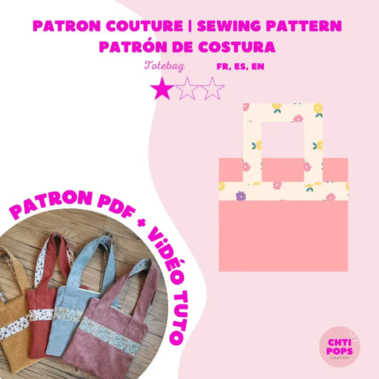 Patron de couture - Tote-bag avec tuto vidéo