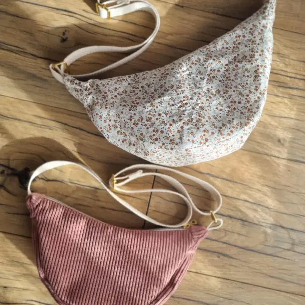 Patron de couture - Sac banane demi-lune adulte et junior avec tuto vidéo