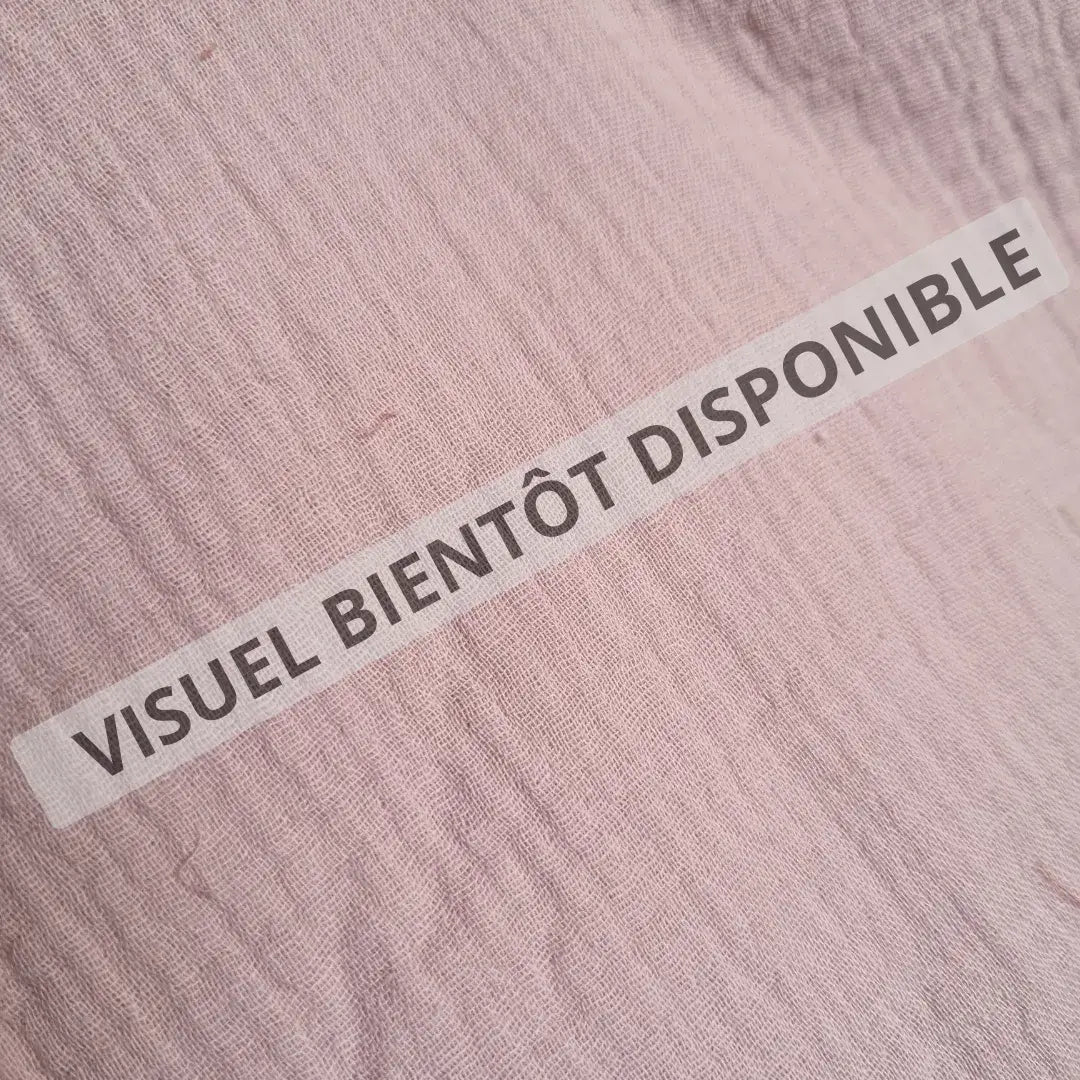 Sac pochon en tissu double gaze de coton personnalisé avec inscription