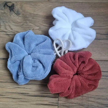 Fleur de douche lavable en éponge de bambou - Accessoire zéro déchet Chtipops Créations