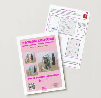 Patron de couture - Porte-gourde isotherme Chtipops Créations