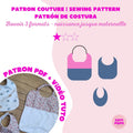 Patron de couture - Bavoirs 3 formats avec tuto vidéo Chtipops Créations