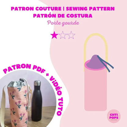 Patron de couture - Porte-gourde isotherme Chtipops Créations
