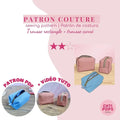 Patron de couture 2 en 1 - Trousse carrée ou trousse rectangle