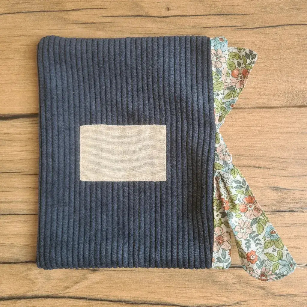 [EN STOCK] Pochette à livre ou liseuse en velours côtelé - Taille S (14x20 cm)