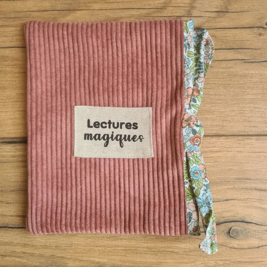 [EN STOCK] Pochette à livre ou liseuse en velours côtelé - Taille S (14x20 cm)