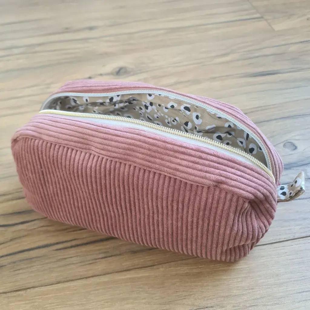 [EN STOCK] Trousse de toilette en velours côtelé - Taille M