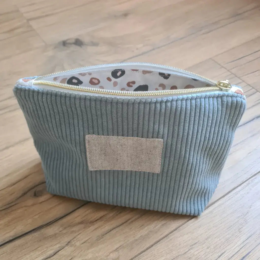 [EN STOCK] Trousse zippée en velours côtelé - Taille M