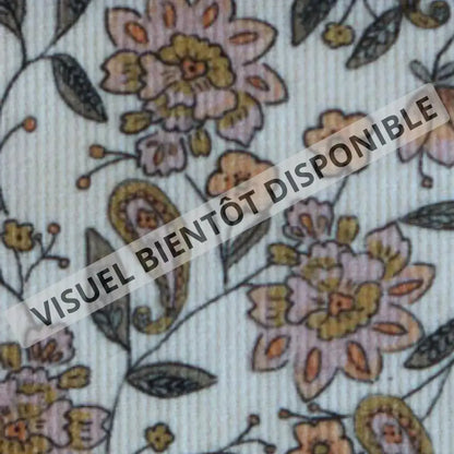 Trousse à maquillage personnalisée en velours côtelé à motifs