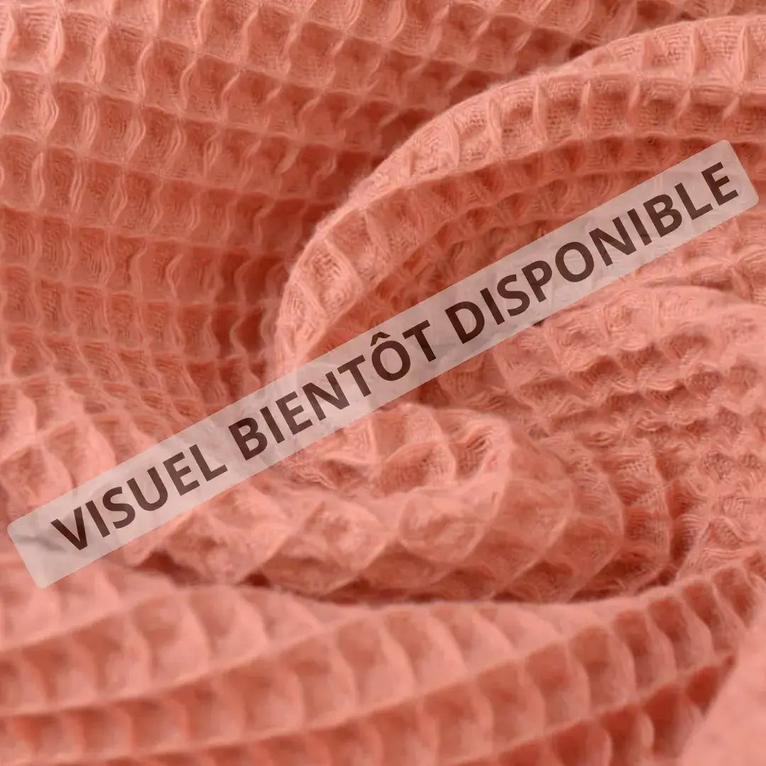 Kit couture : Sac Chatoune molletonné en tissu nid d'abeille avec anse