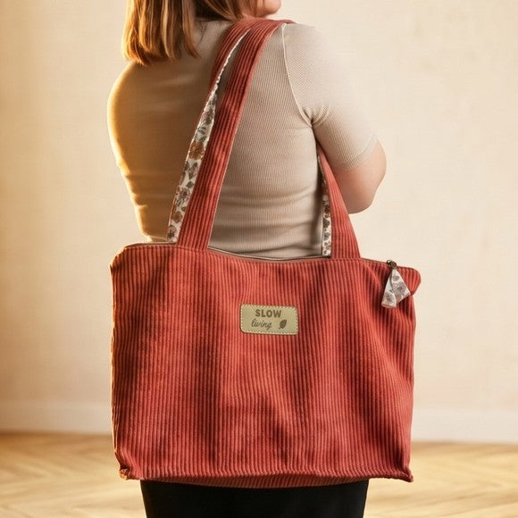 Kit couture : Sac cabas en velours côtelé classique ou XL
