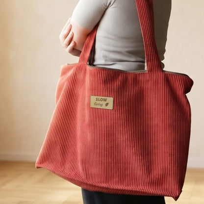 Kit couture : Sac cabas en velours côtelé classique ou XL