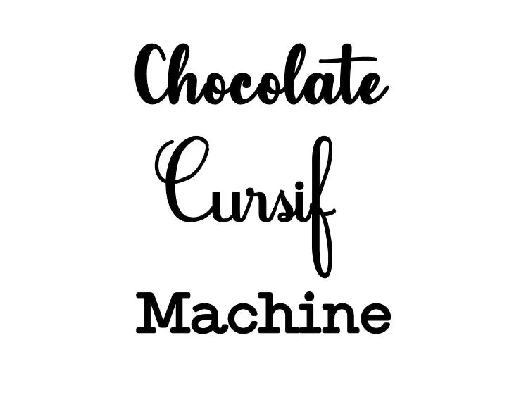 Trois polices d'écriture proposées pour une gravure personnalisée : Chocolate, Cursif et Machine