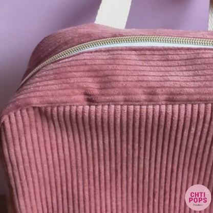 Sac à dos enfant personnalisé en velours côtelé - École et Crèche